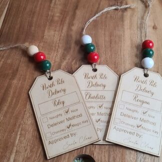 Santa Gift tag ornament